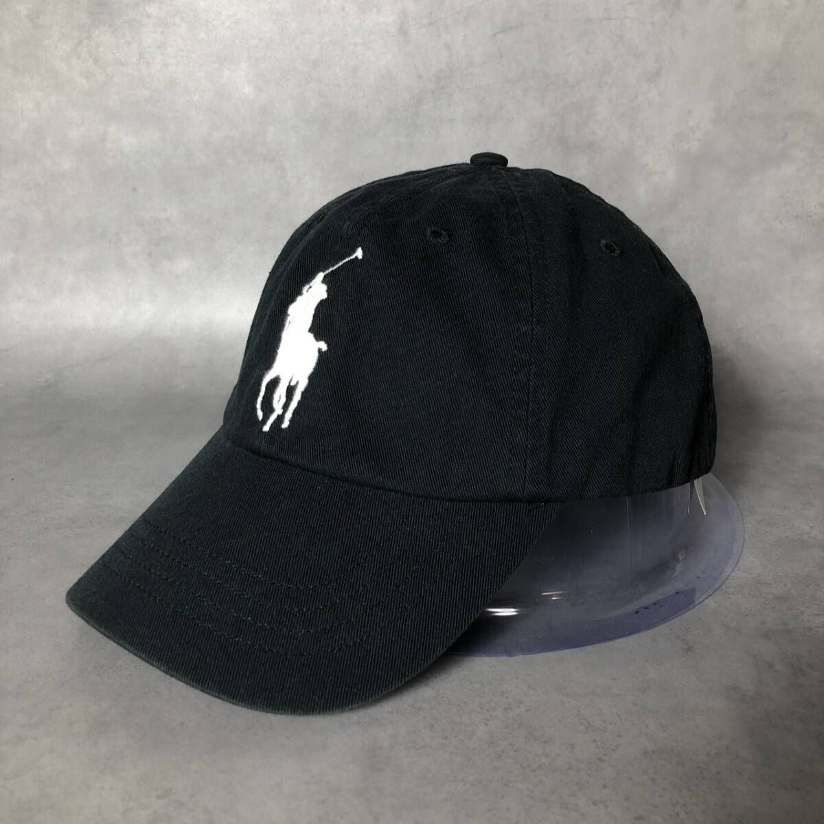 PQ203◇POLO RALPH LAUREN : ビッグポニーキャップ◇黒 ポロラルフ 