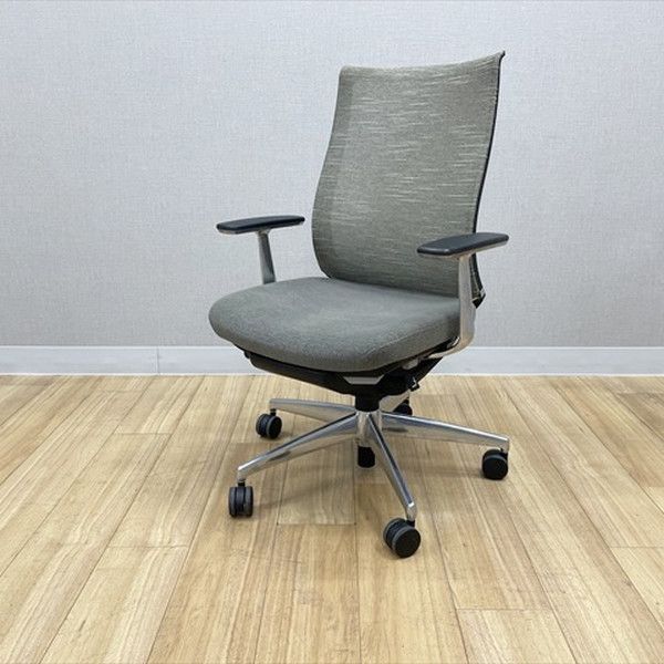 コクヨ ベゼル テクスチャードメッシュ モデレートタイプ 肘付 オフィスチェア グレー