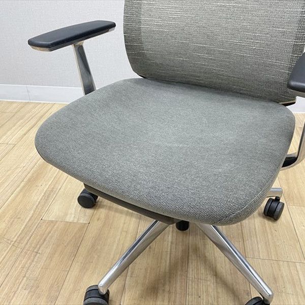 コクヨ ベゼル テクスチャードメッシュ モデレートタイプ 肘付 オフィスチェア グレー クリエイター用椅子 オフィスチェア ワークチェア 椅子 チェア