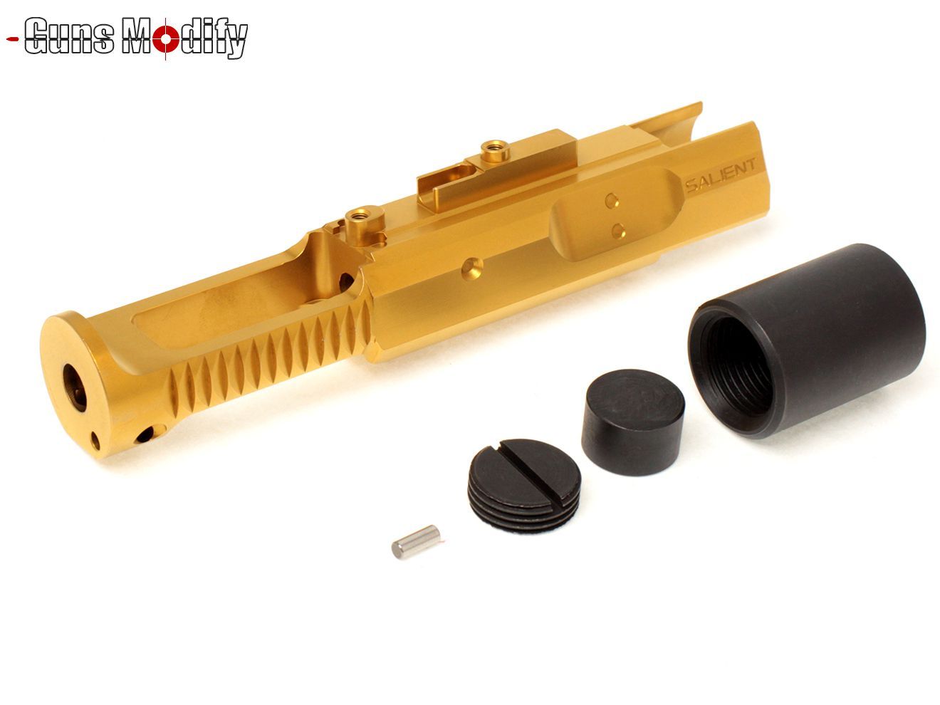 【ワケアリ】Guns Modify ステンレス CNC ボルトキャリア TM M4 MWS TiNコート◆マルイ GBB M4A1 実銃同様ステン&窒化チタンコート処理 リアル質感 GOLD