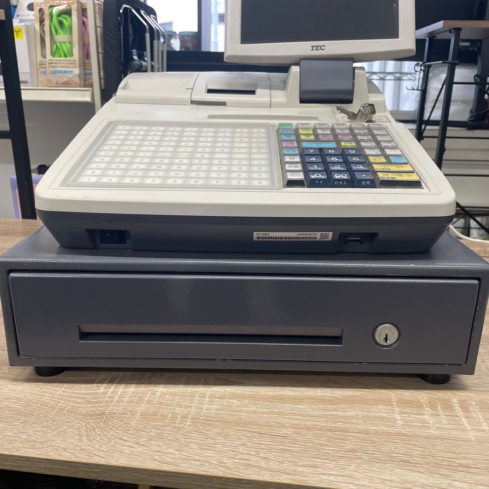 TEC東芝テック FS-2055 レジスター バーコードリーダー付 動作確認済① 