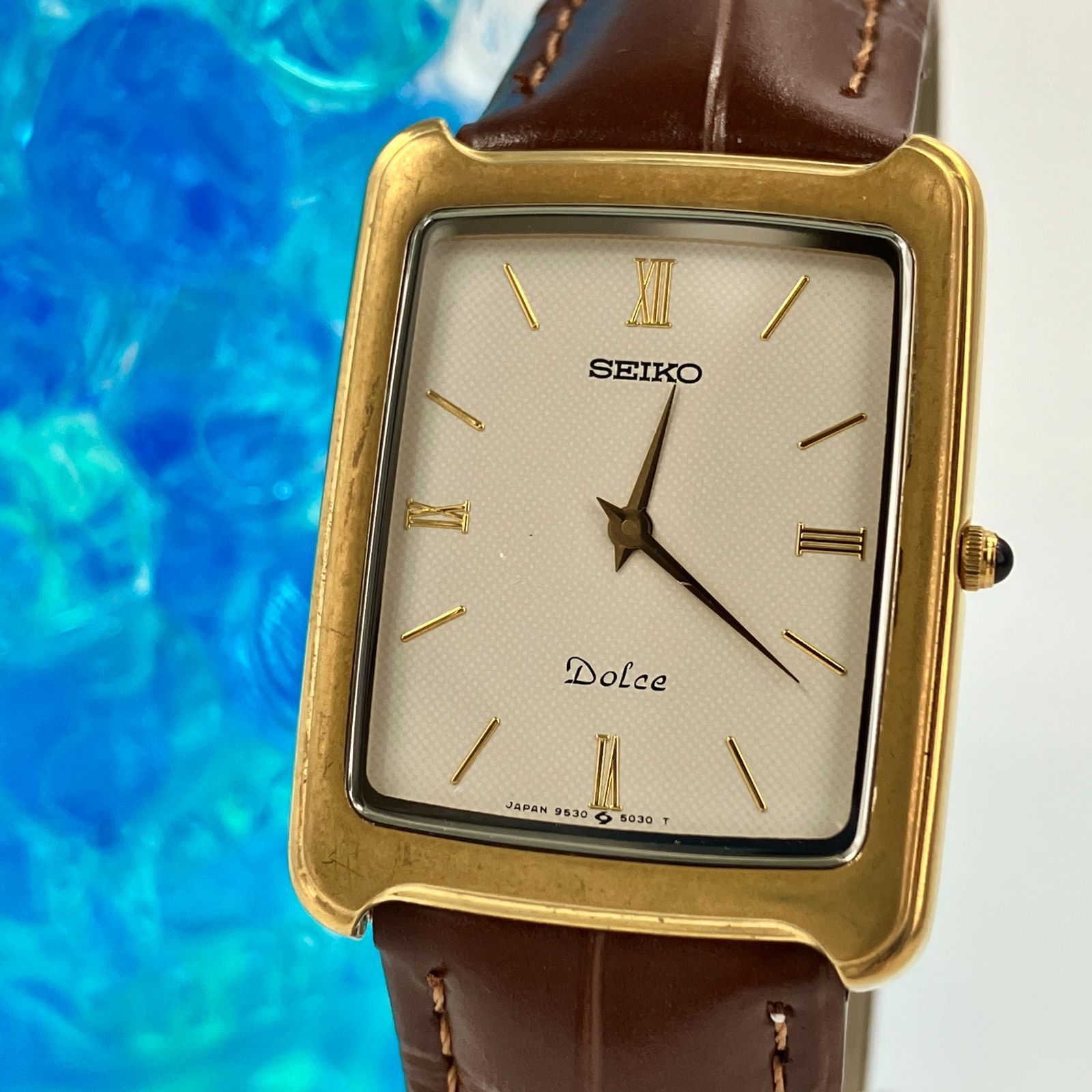 稼働品】セイコー SEIKO ドルチェ Dolce 9530-5020 腕時計 スクエア
