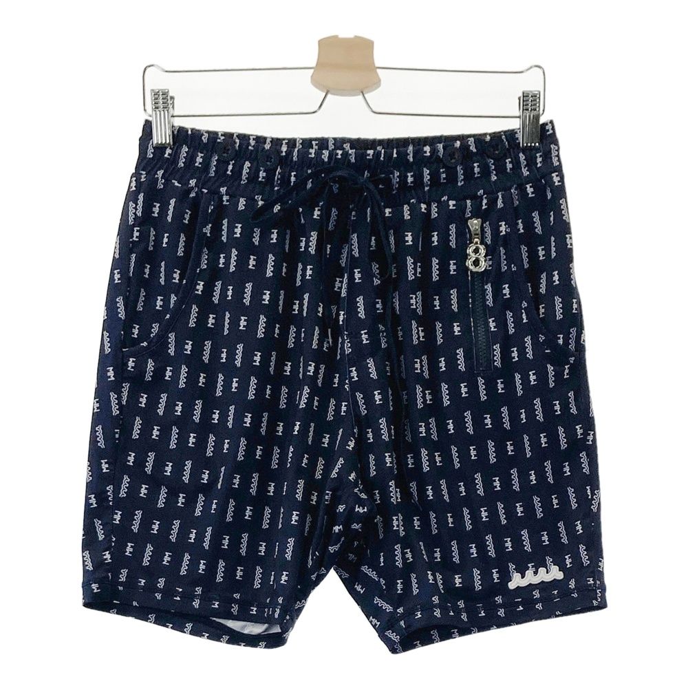 美品☆muta MARINE☆ゴルフハーフパンツストレッチ吸汗速乾 5(M)紺 MUTA MARINE ゴルフショートパンツ ネイビー サイズ5 muta ハーフ