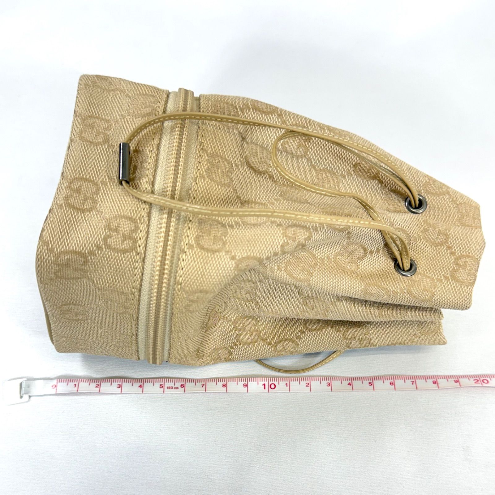 美品】Gucci グッチ GGキャンバス 巾着 アクセサリーポーチ 039 1054 