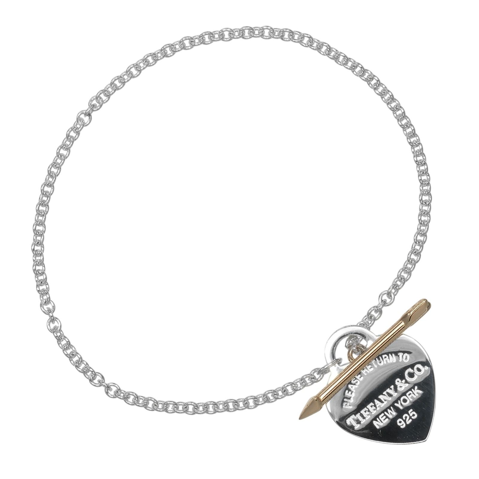 Tiffany☆大人気 ラブストラック ハート タグ ブレスレット 送込 1円 
