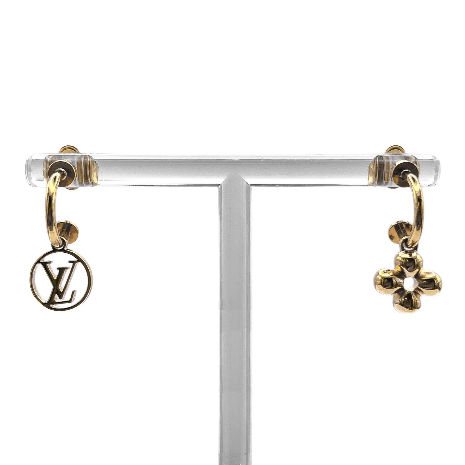 LOUIS VUITTON ルイヴィトン フープ ピアス M64859 ブックル ドレイユ 