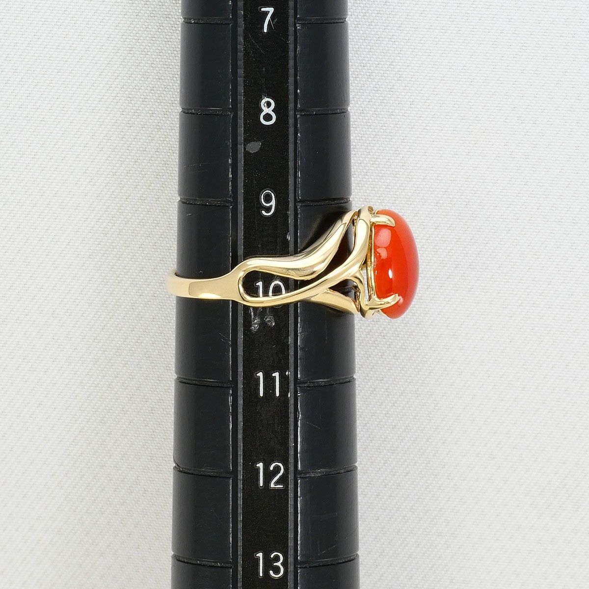 14K YG リング・指輪 10号 サンゴ 総重量約2.1g - メルカリ