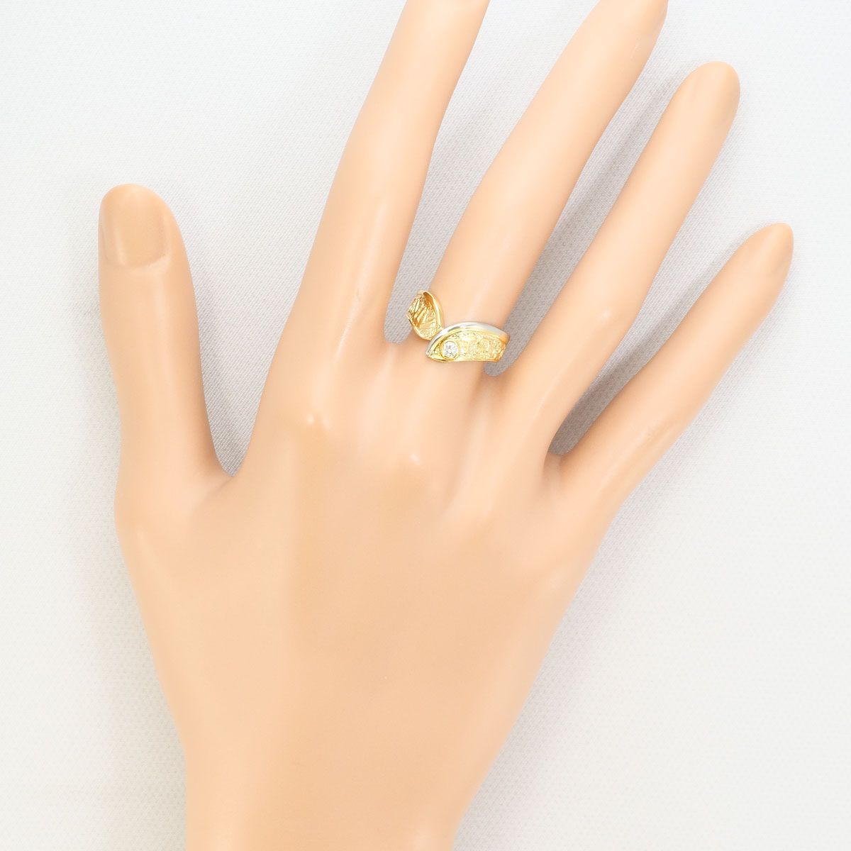結婚指輪 プラチナ PT900 K18YG イエローゴールド コンビ ウェーブ 