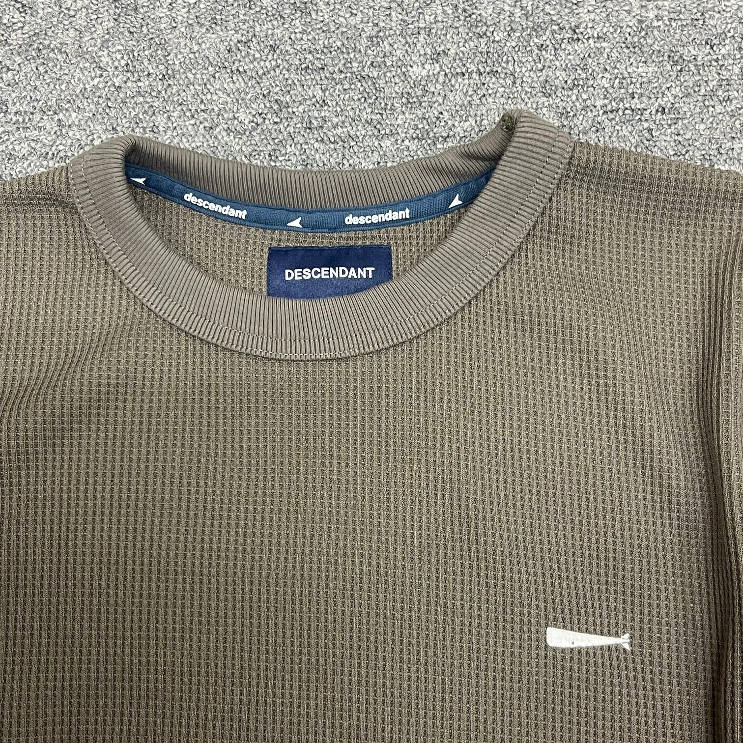 参考上代20900円 未使用 DESCENDANT 23AW GAUFRE WAFFLE CREW NECK 