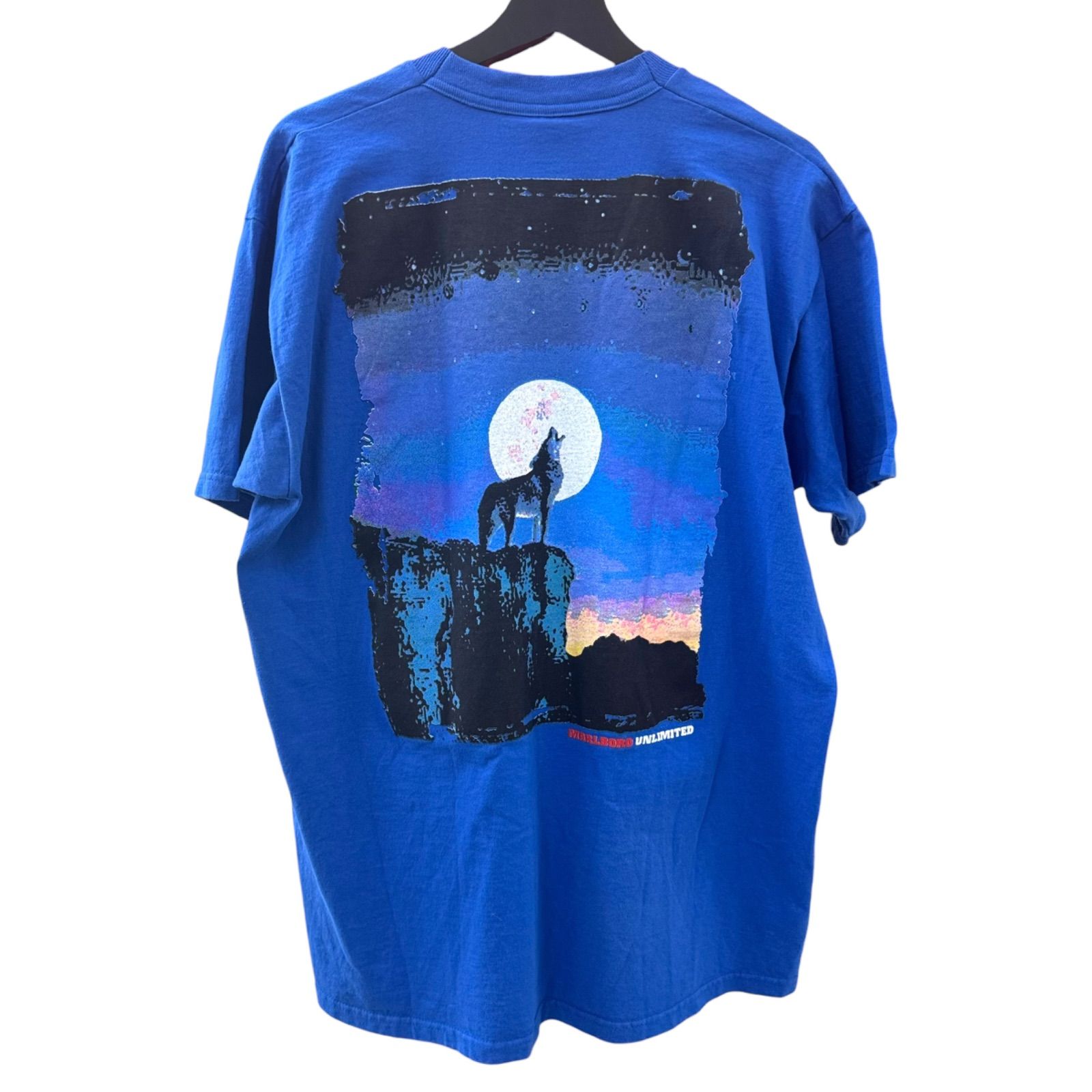 VINTAGE】MARLBORO COYOTE BLUE T-SHIRT マルボロ コヨーテ Tシャツ 