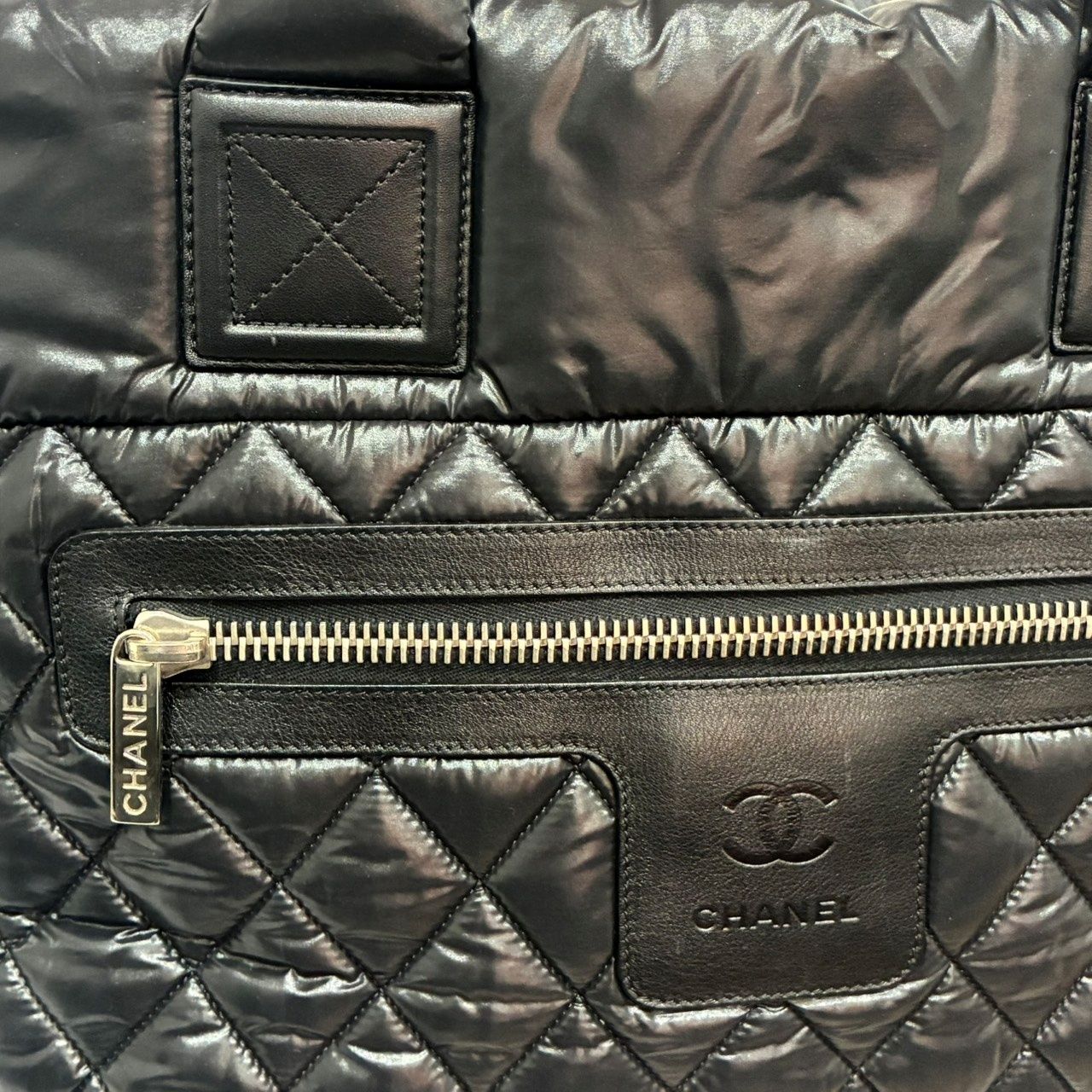 CHANEL シャネル コココクーン ミディアム A48611 ブラック ナイロン 
