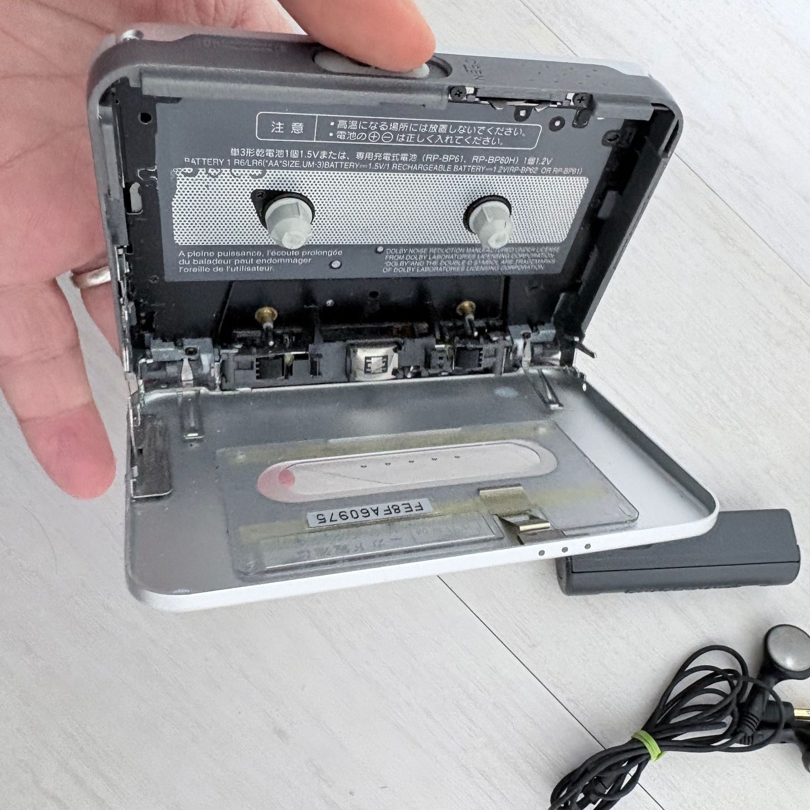 Panasonic カセットプレーヤー RQ-SX35 リモコン、電池ケース付