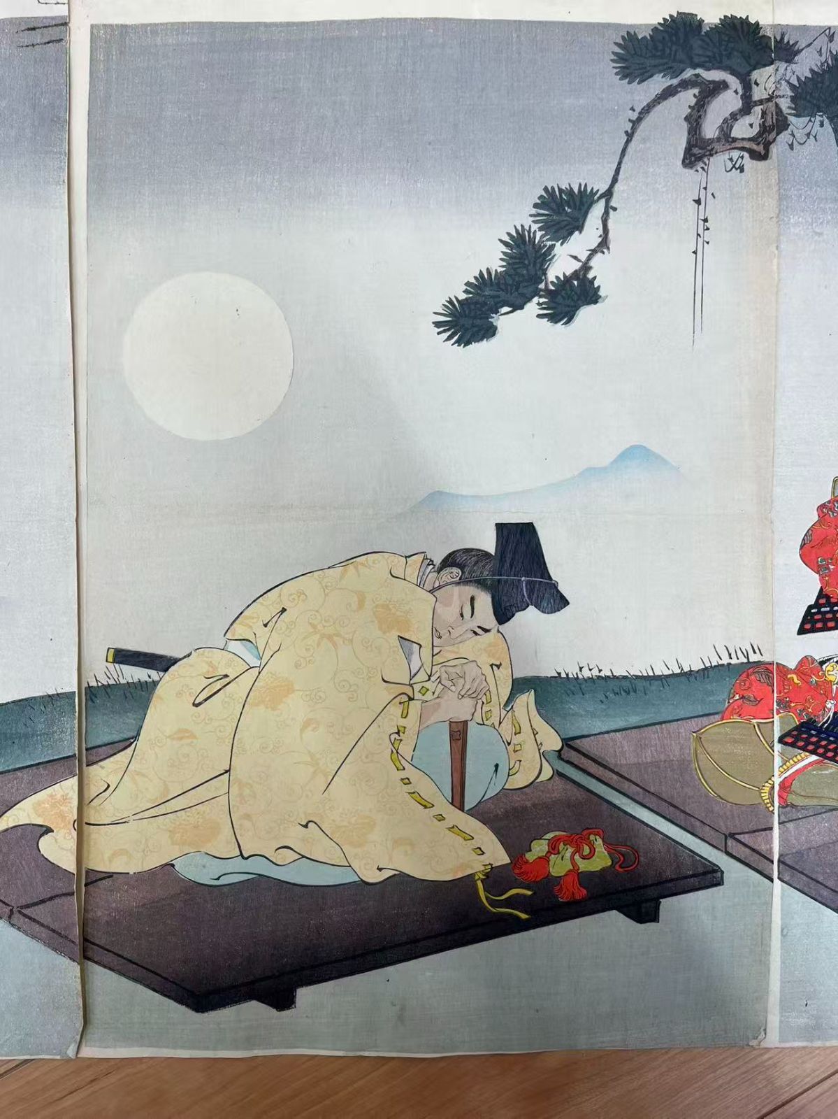 希少！【明治時代ガラス絵】美人図 手描き 古美術 骨董 希少！【明治