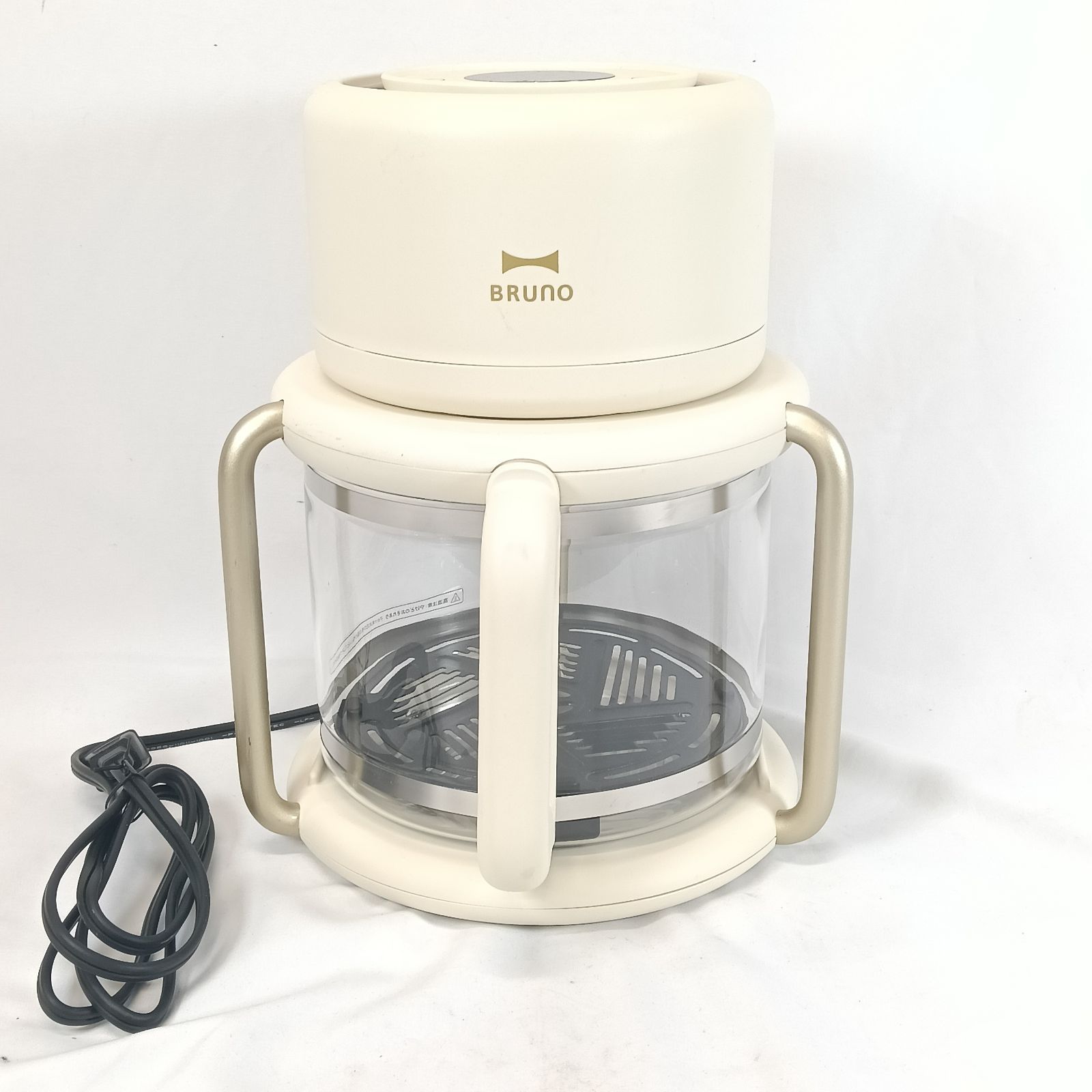 動作品 BRUNO ブルーノ ガラスエアフライヤー BOE122 グレージュ ノン