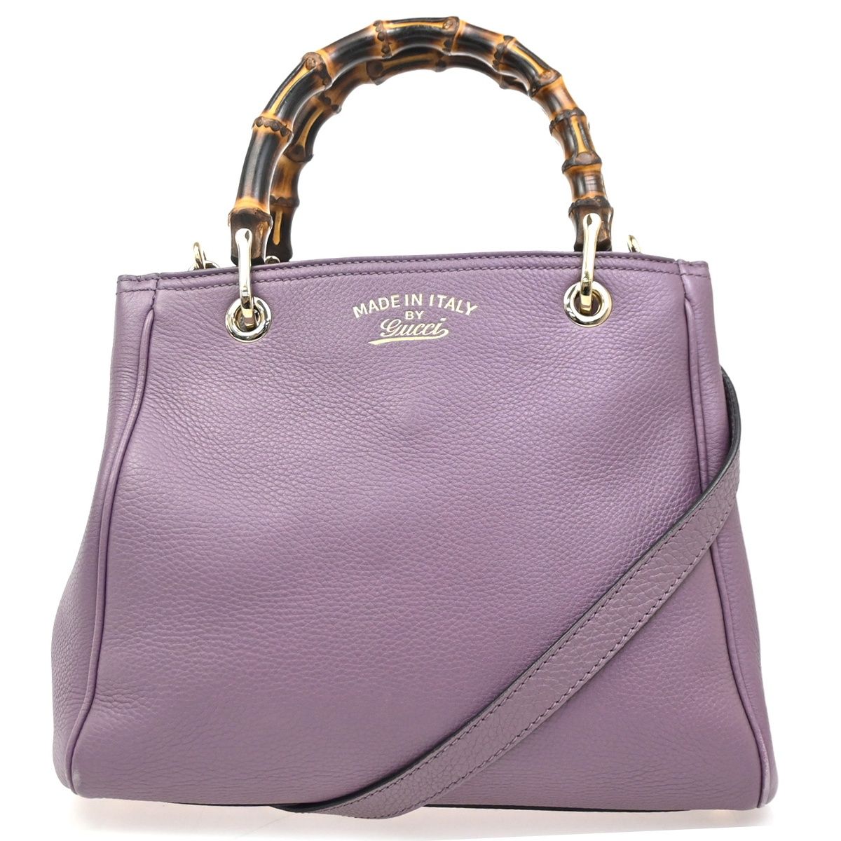 GUCCIバンブーミニショッパーレザー2wayショルダーバッグ GUCCIバンブーミニショッパーレザー2wayショルダーバッグ
