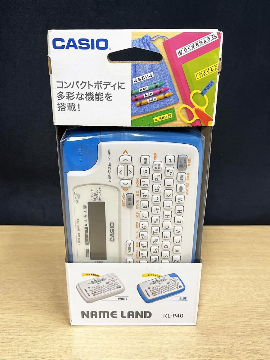 【未使用品】 CASIO カシオ NAME LAND ネームランド テプラ ラベルライター ラベルプリンター KL-P40