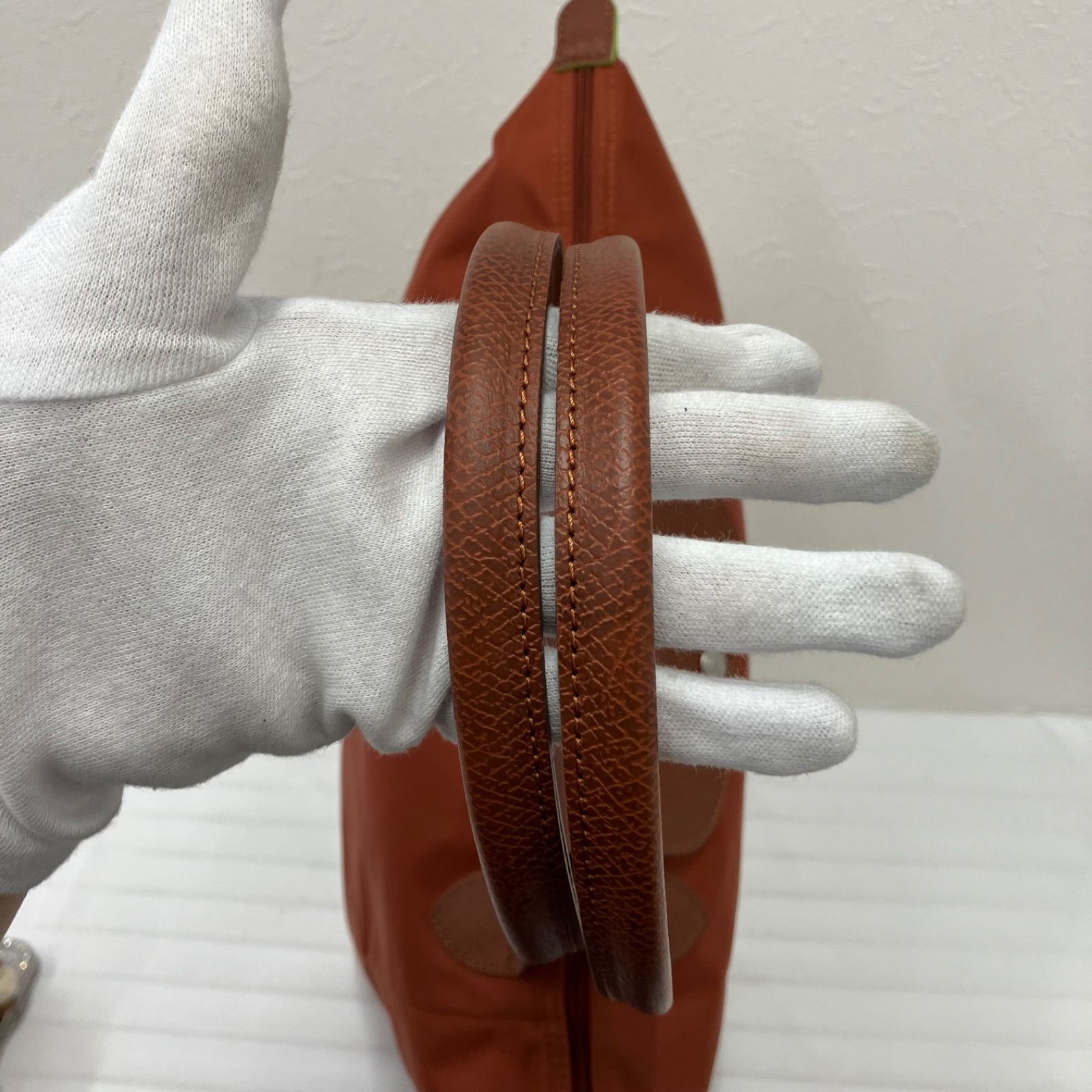 595 LONGCHAMP ロンシャン トートバッグ ルプリアージュ オレンジ