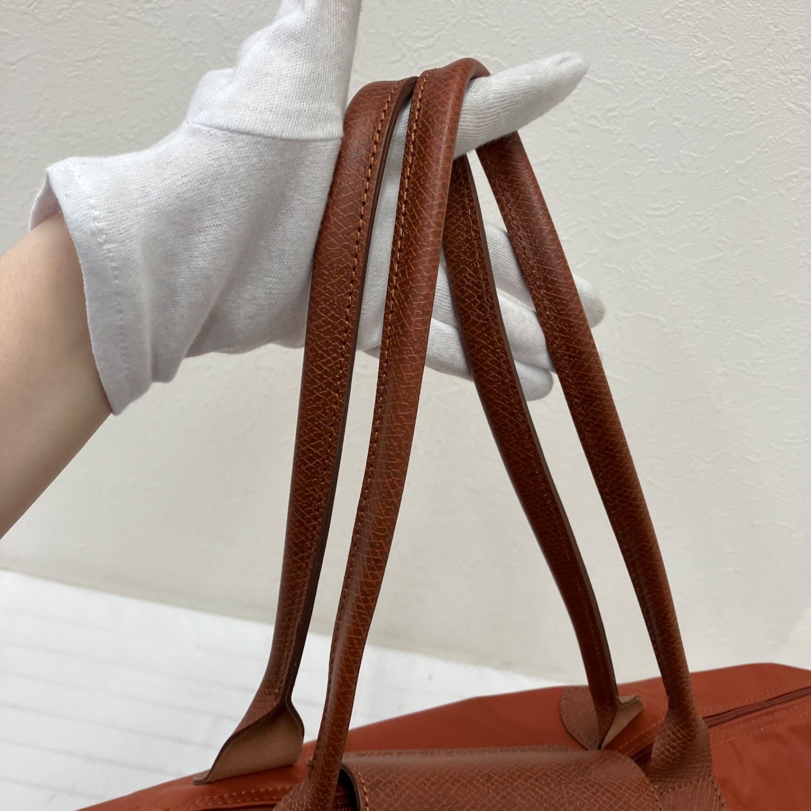 595 LONGCHAMP ロンシャン トートバッグ ルプリアージュ オレンジ