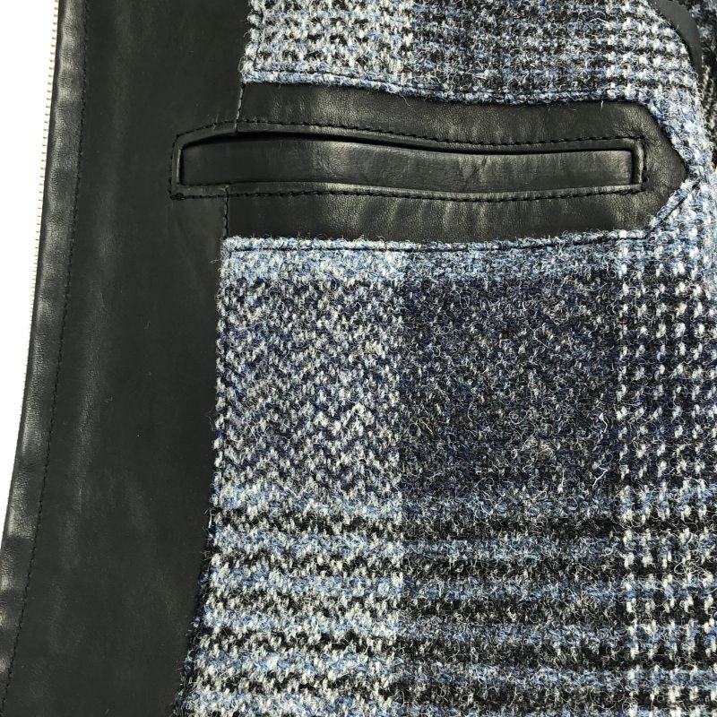 中古】FINDERS KEEPERS × HARRIS TWEED シングルライダースジャケット