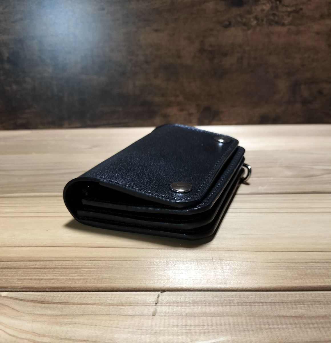 受注製作品 お札を折らないショートL字トラッカーウォレット STW05