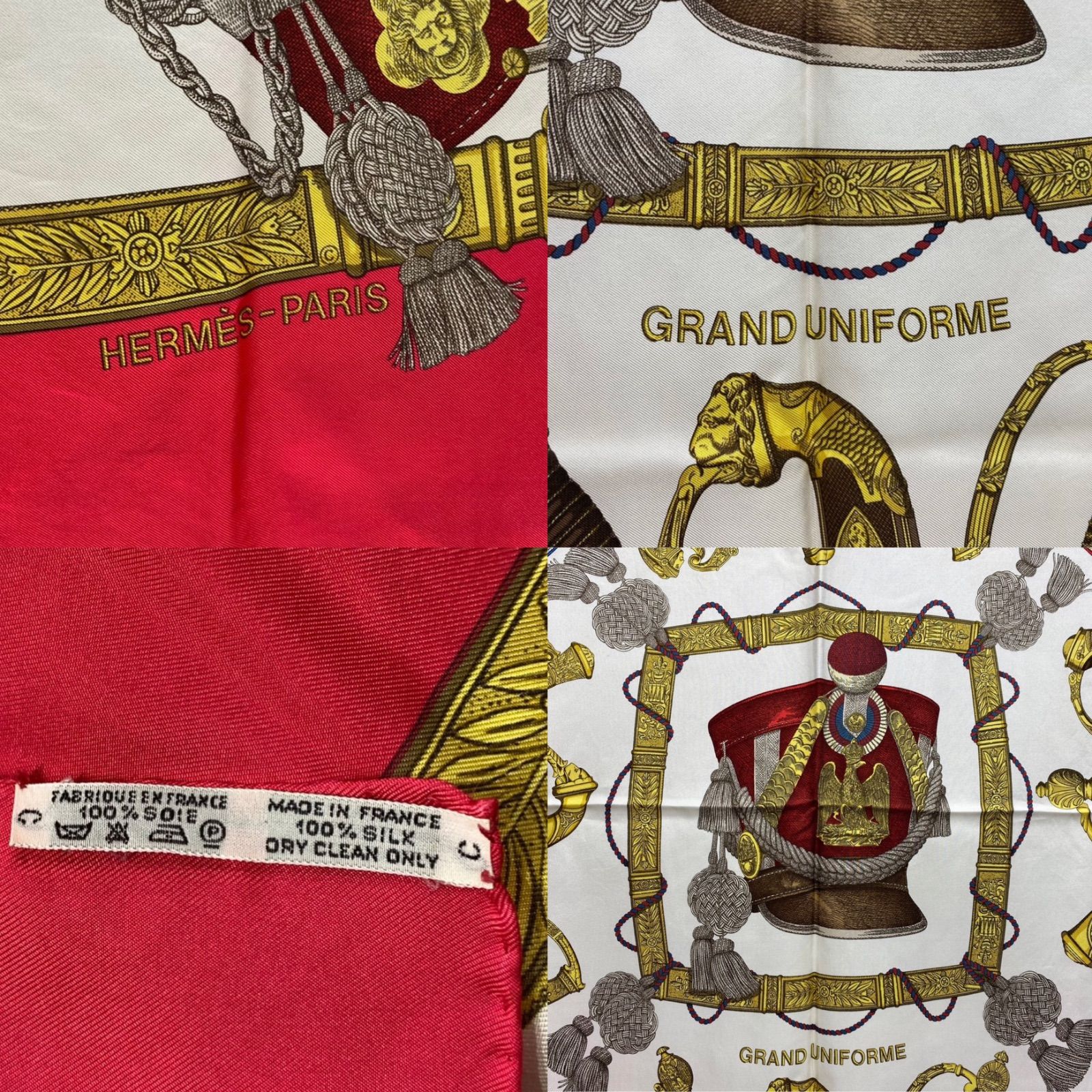 エルメス カレ90 GRAND UNIFORME シルクスカーフ 壮大な制服 HERMES