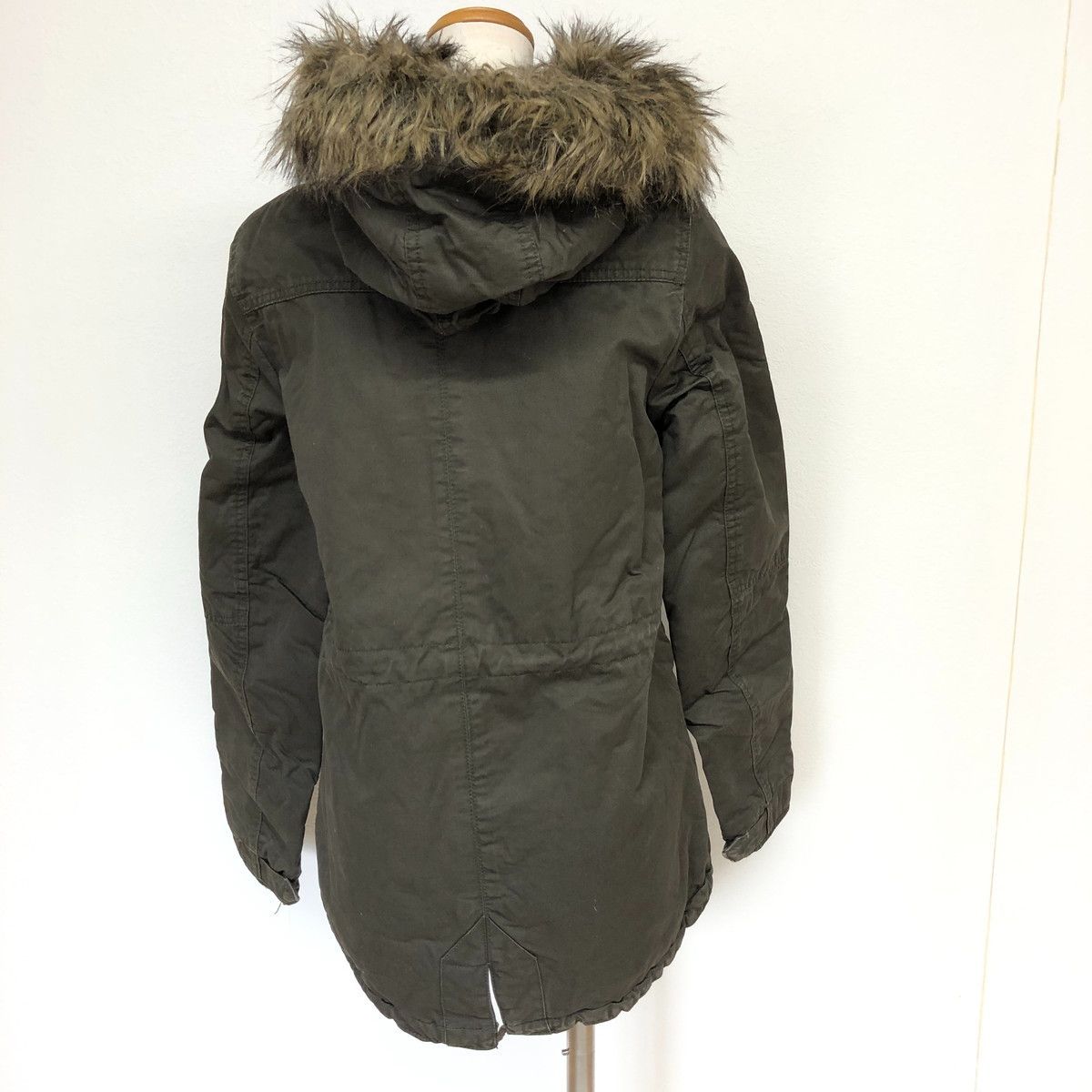 値下げ交渉歓迎] H&M モッズコート カーキ S 裏ボア 暖か ミリタリー B 