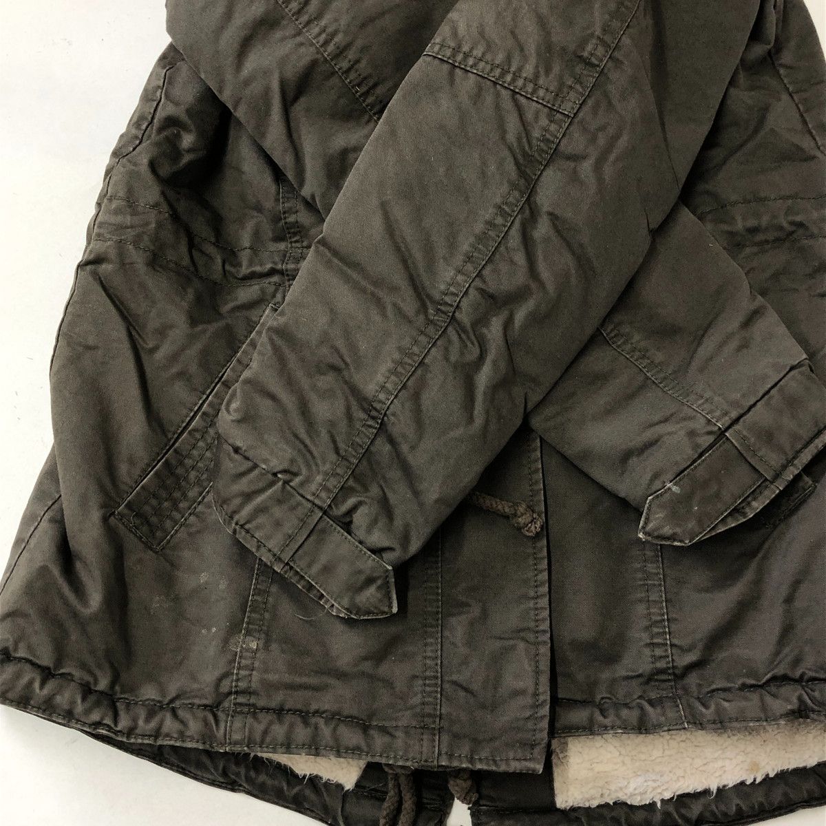 値下げ交渉歓迎] H&M モッズコート カーキ S 裏ボア 暖か ミリタリー B 