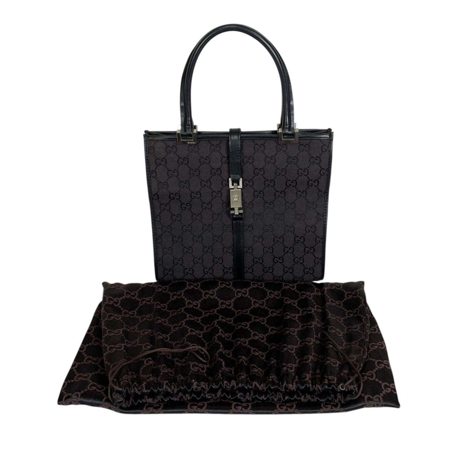 GUCCI（グッチ） ジャッキーライン GGキャンバス 長財布 ブラック 