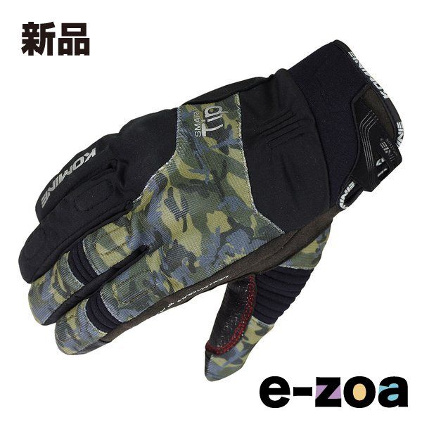 KOMINE コミネ GK-818 PROTECT W-GLV BLK/Camo XS 06-818/BKCA/XS