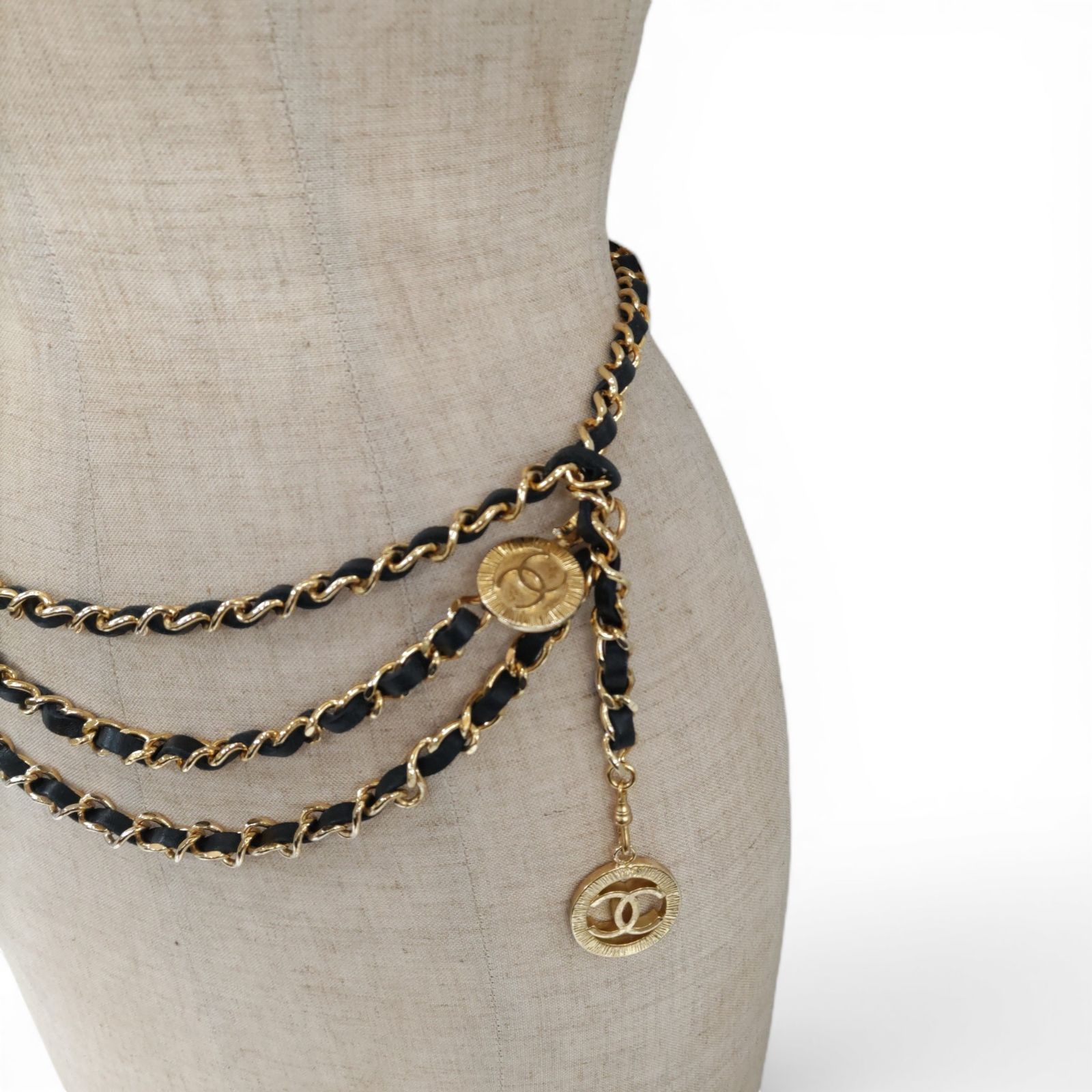 CHANEL シャネル GPゴールド 3連チェーンベルト 1984 ヴィンテージ