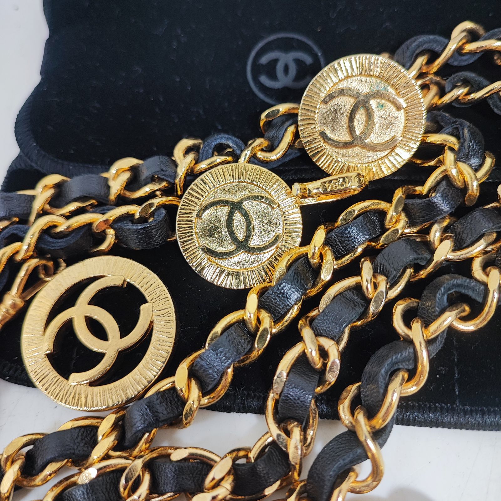 CHANEL シャネル トリプルチェーンベルト 1984 ゴールド GP CHANEL シャネル GPゴールド 3連チェーンベルト 1984 ヴィンテージ