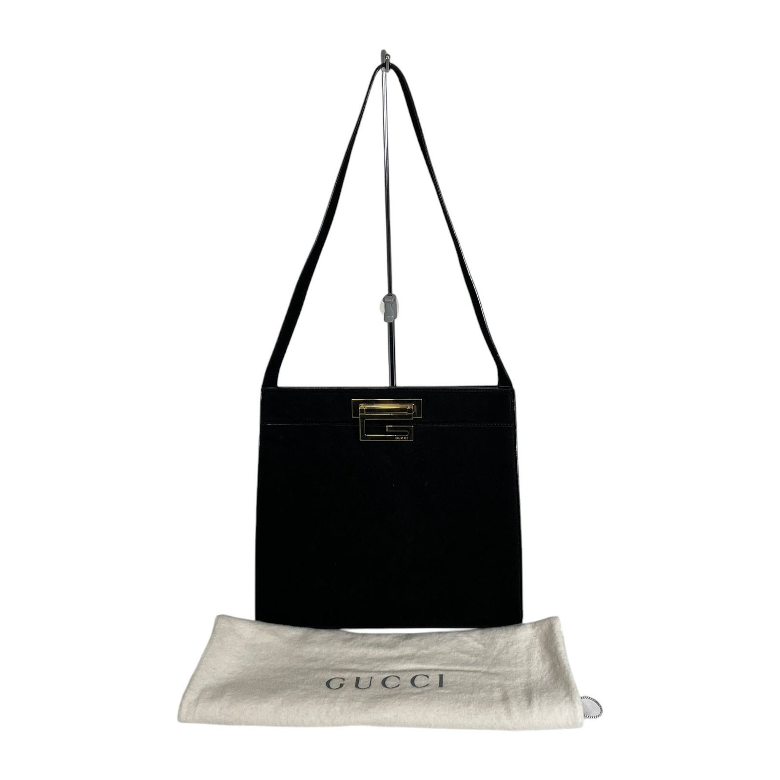 GUCCI グッチ ワンショルダーバッグ Gロゴ 金具 ヴィンテージ スエード 
