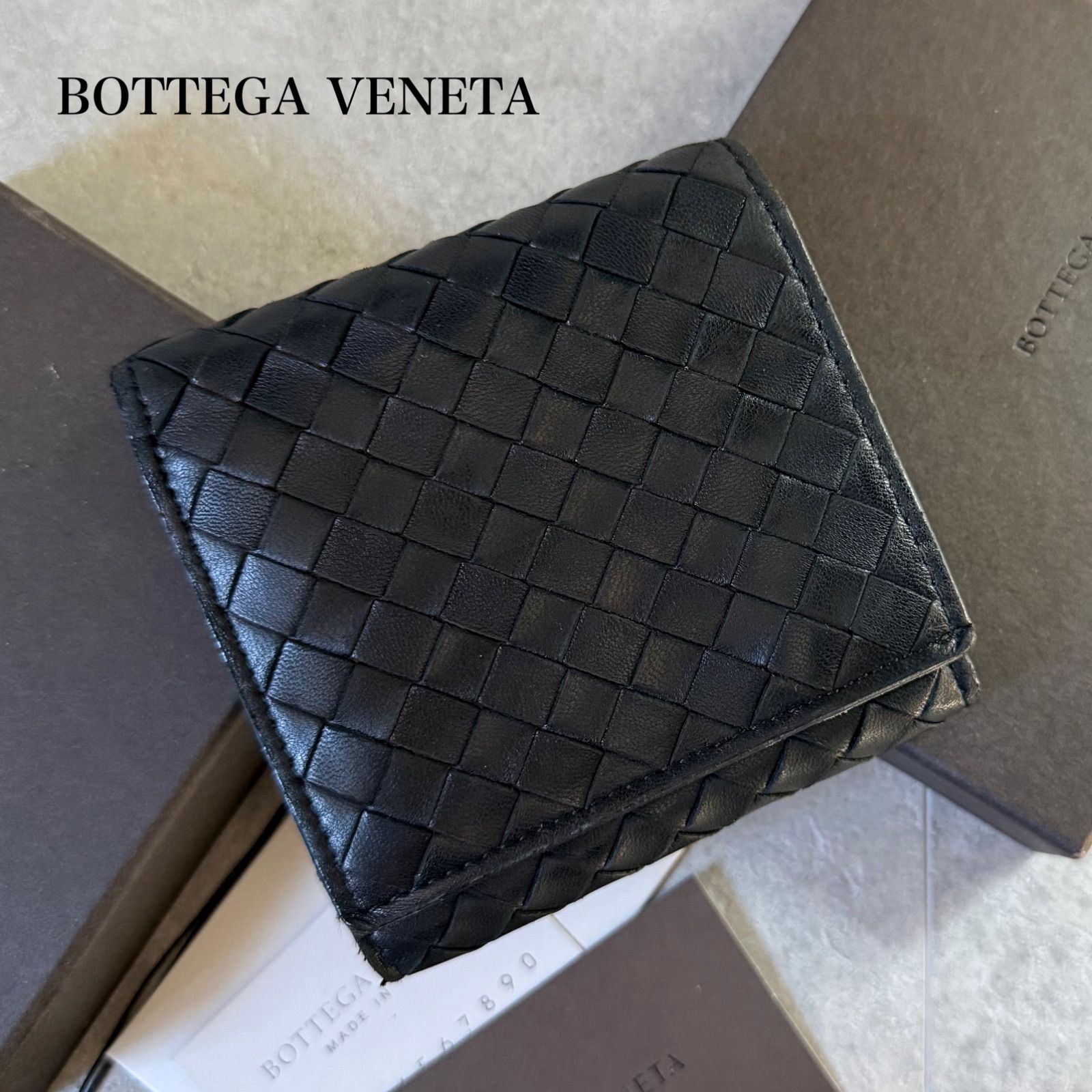 BOTTEGA VENETA ボッテガヴェネタ イントレチャート 三つ折り財布 