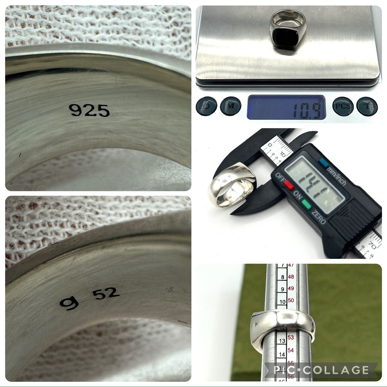 12号 】トムウッド グリーンマーブル 52 クッションリング 指輪 3-48 