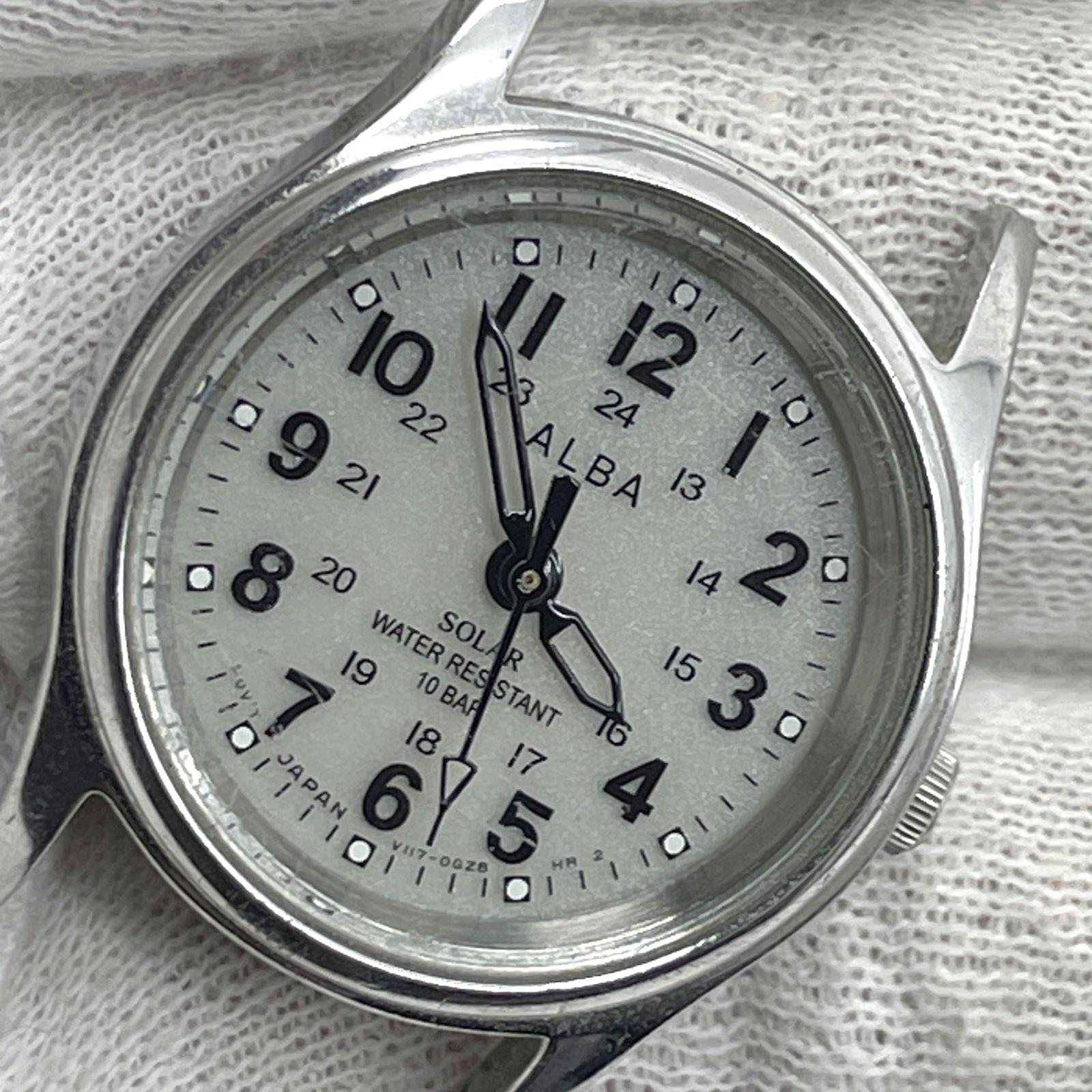 稼働品 ケース本体のみ SEIKO セイコー ALBA アルバ ソーラー式 V117 