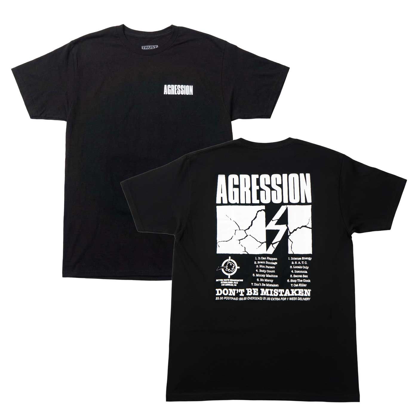 新品 オフィシャル AGRESSION Tシャツ Track-Black 80s HC ハードコア