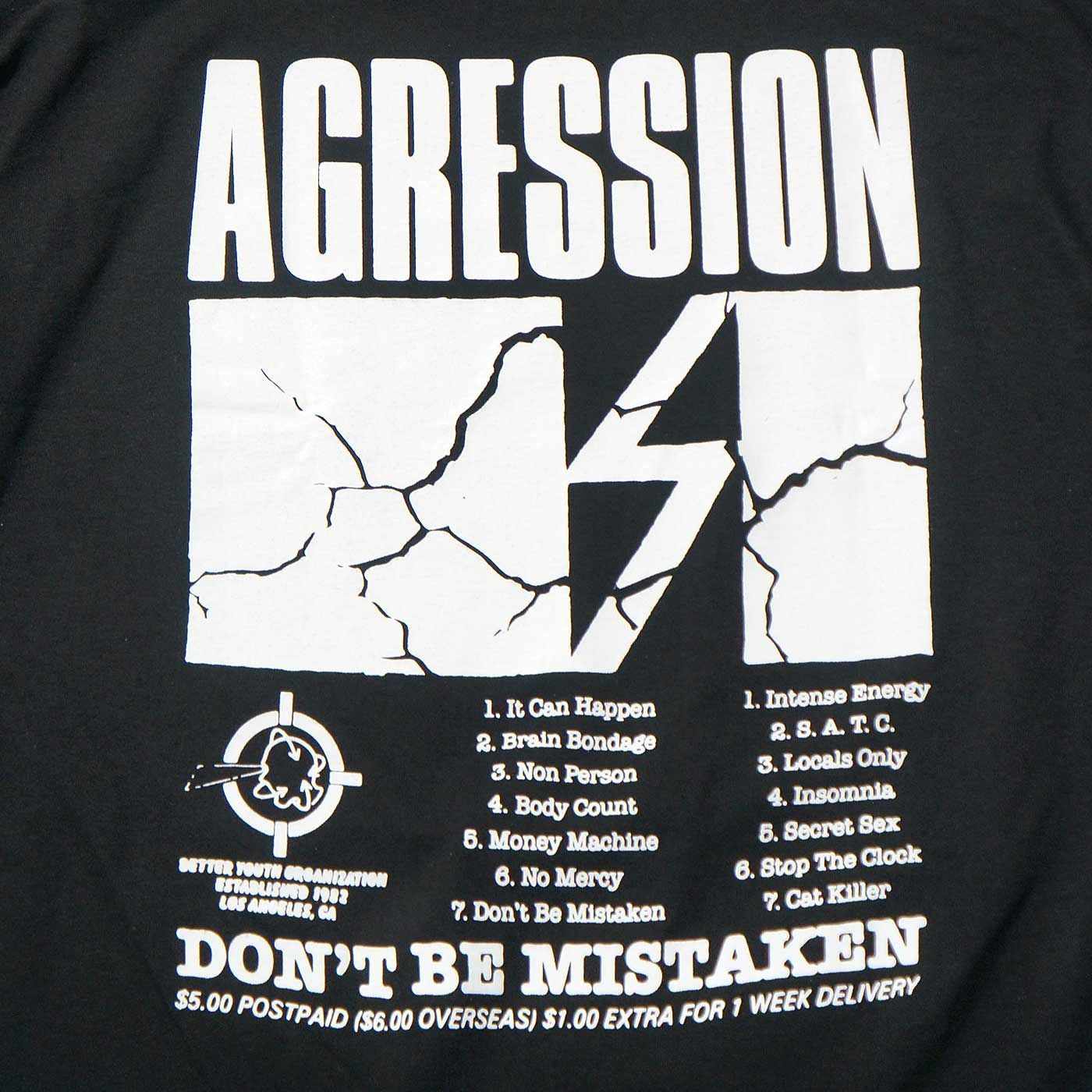 新品 オフィシャル AGRESSION Tシャツ Track-Black 80s HC ハードコア