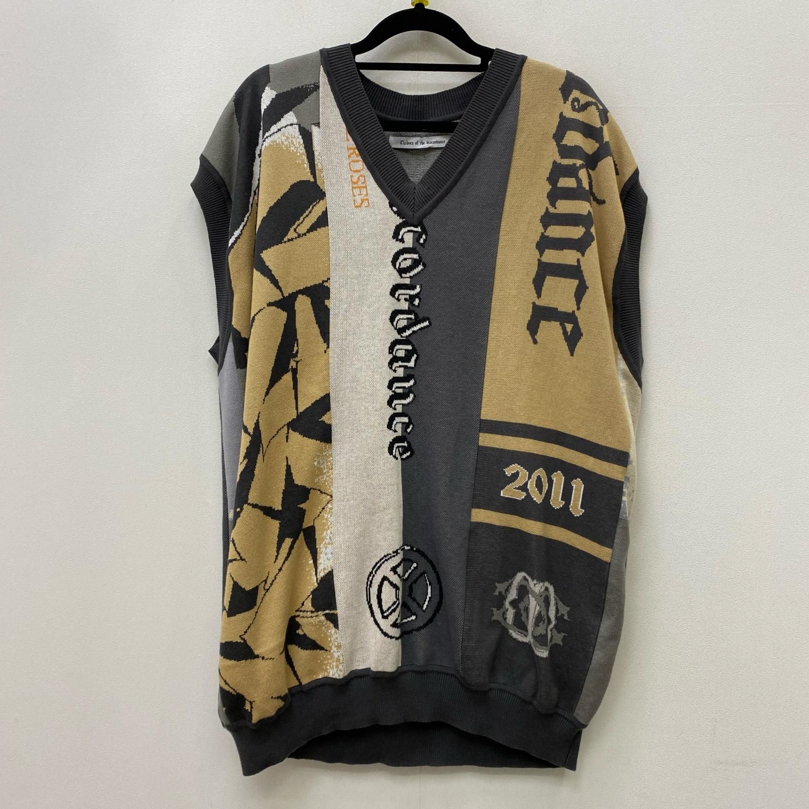 【加古川店】 中古 Children of the discordance | チルドレンオブザディスコーダンス ベスト MUFFLER PATCH WORK KNIT VEST サイズ：2 【96】