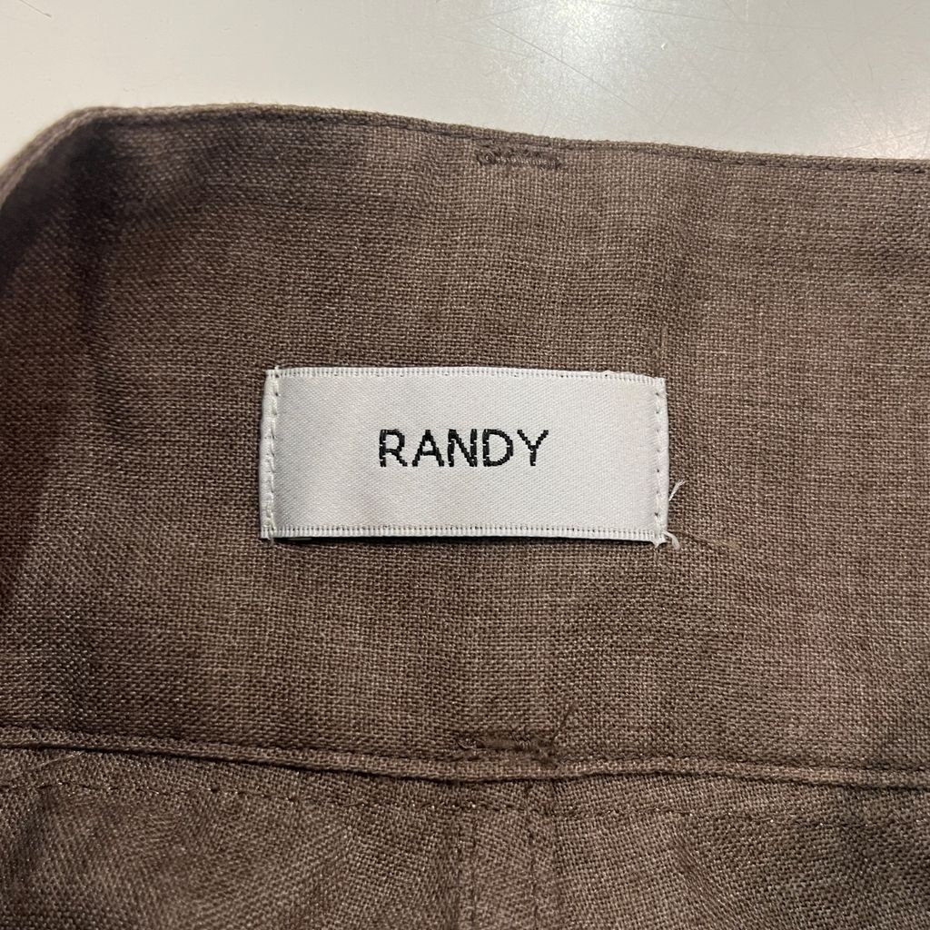 パンツ randy 20ss burned RANDY ランディ 20SS Burned Slacks ウールパンツ 20SS-RPT01 ブラウン