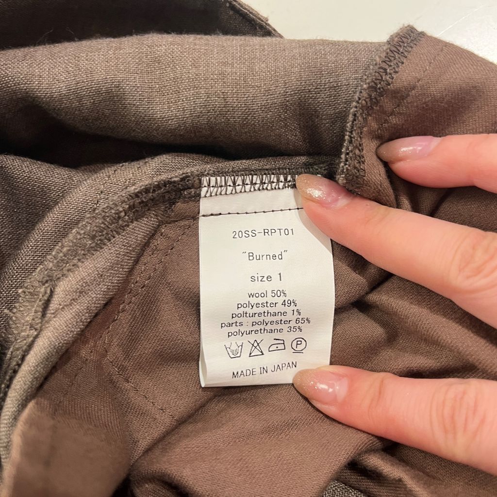RANDY ランディ 20SS Burned Slacks ウールパンツ 20SS-RPT01 ブラウン
