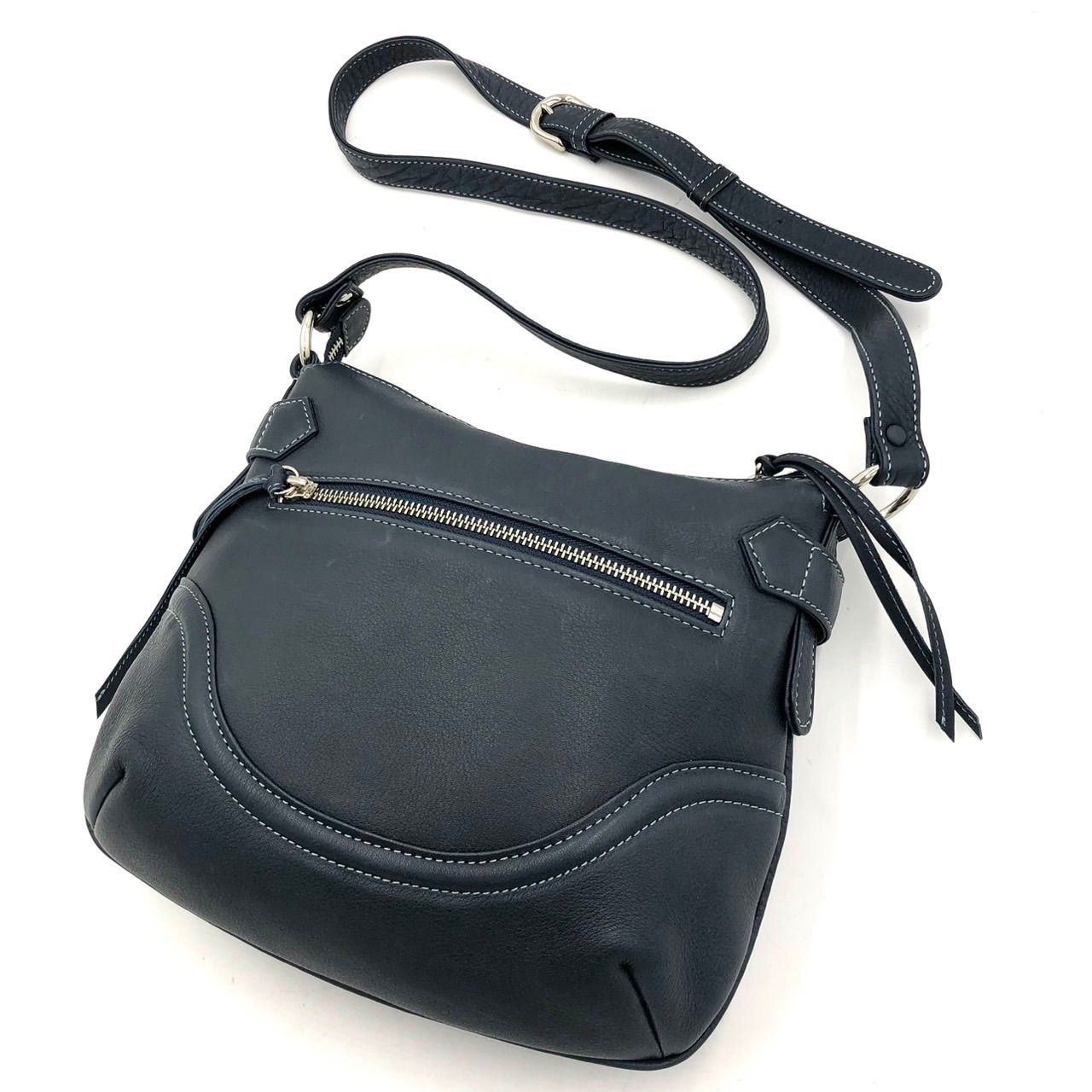 U by ungaro ユーバイウンガロ ショルダーバッグ ブラック レザー 