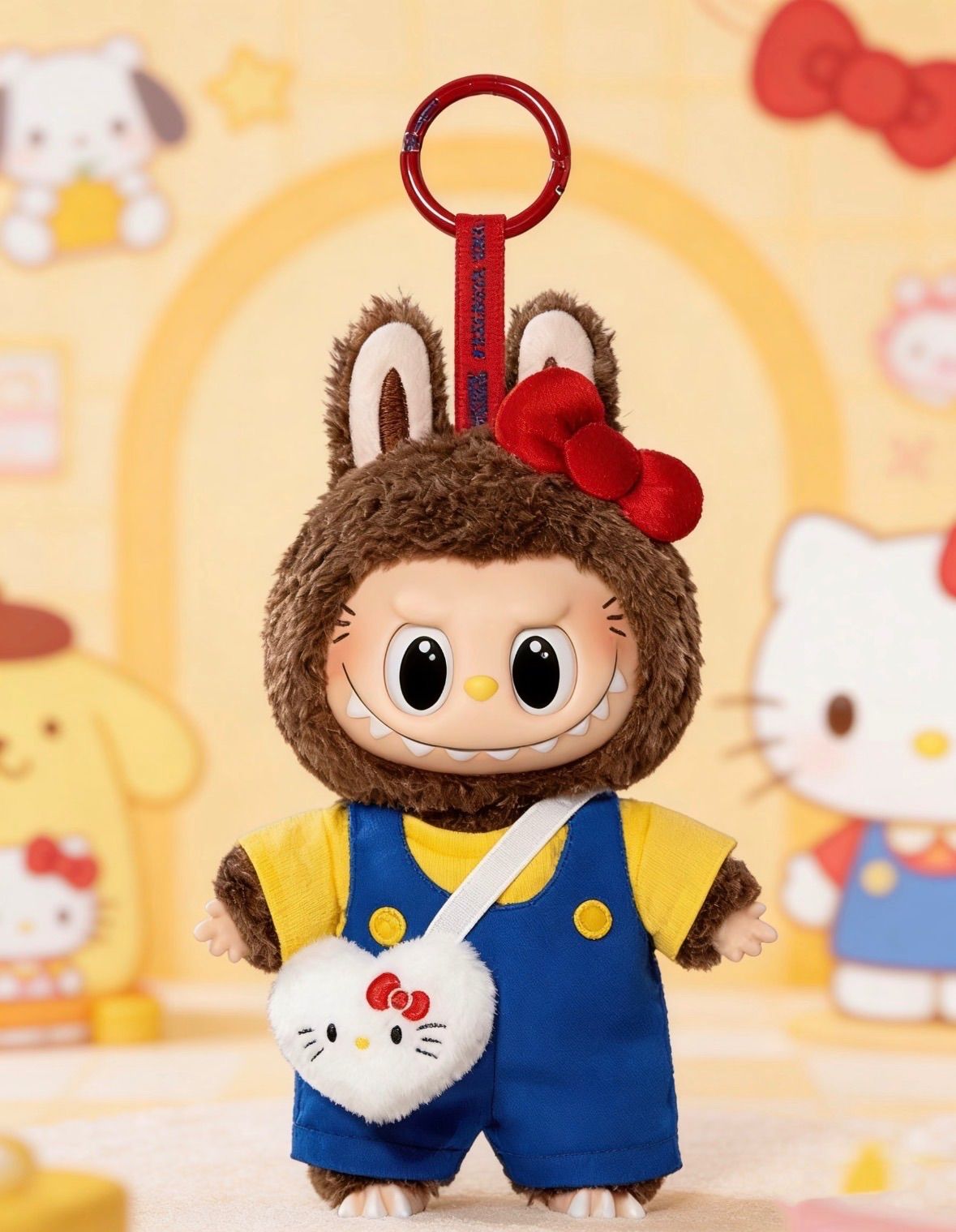 POPMART ラブブ×サンリオ ハローキティ ぬいぐるみ ペンダント POP MART（ポップマート） 【正規品】ラブブ x ハローキティ
