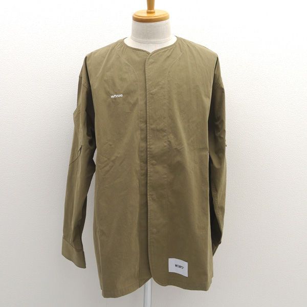 WTAPS クロスボーン ノーカラーシャツ 221WVDT-SHM04 X01 WTAPS / ダブルタップス ◇ノーカラーシャツジャケット/クロスボーン