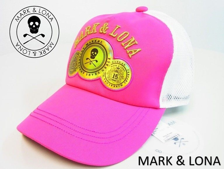 未使用　MARK&LONA　Vanish メッシュキャップ　F　ピンク 正規品☆MARK&LONA マーク&ロナ☆Vanish Mesh Cap 3Dワッペンロゴ