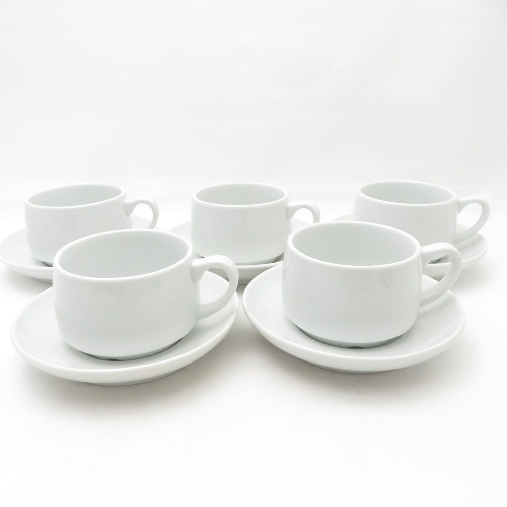 美品 PILLIVUYT ピリヴィッツ ティーカップ＆ソーサー 5客 セット SD185K2 美品 PILLIVUYT ピリヴィッツ ティーカップ＆ソーサー 5客 セット