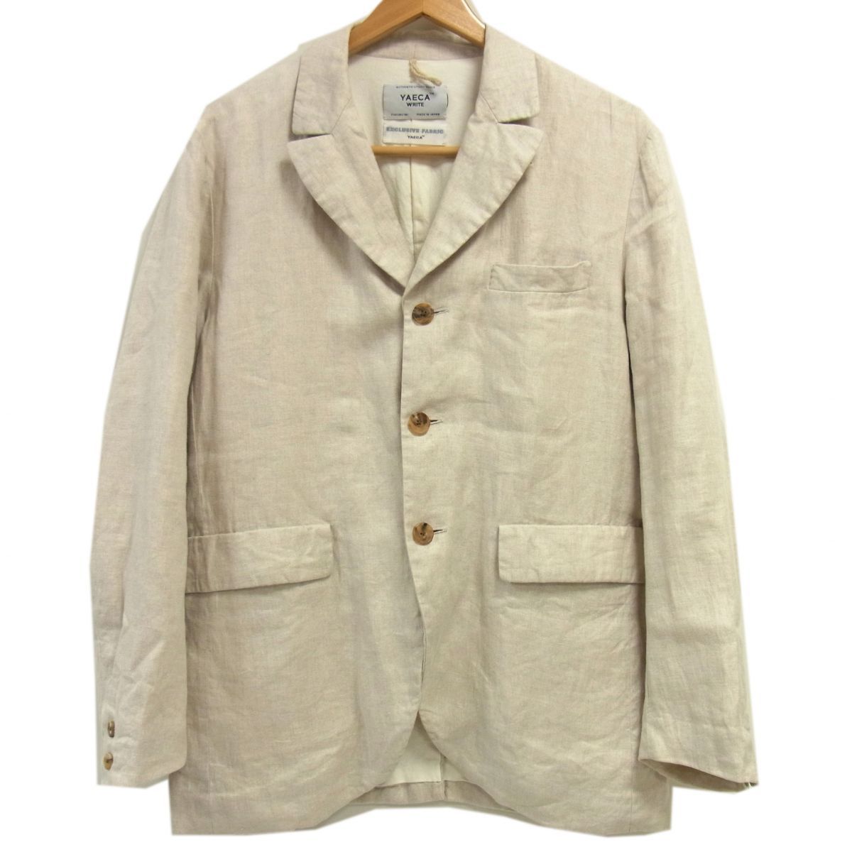 美品 定価55.000円☆YAECA ヤエカ リネン ジョッパーズジャケット テーラードジャケット 3Bジャケット メンズ 日本製 美品 定価55.000円☆YAECA ヤエカ リネン ジョッパーズジャケット