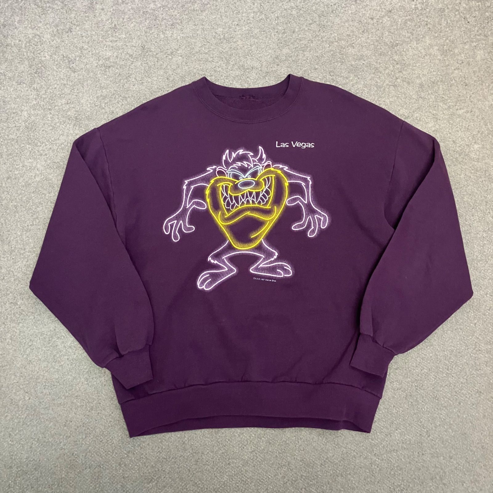P3103 90s LOONEY TUNES タズマニアンデビル スウェット - メルカリ