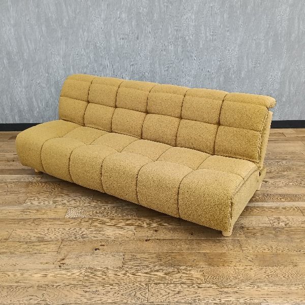 ソファベッド イエロー 寝心地にこだわったハイバックソファベッド 