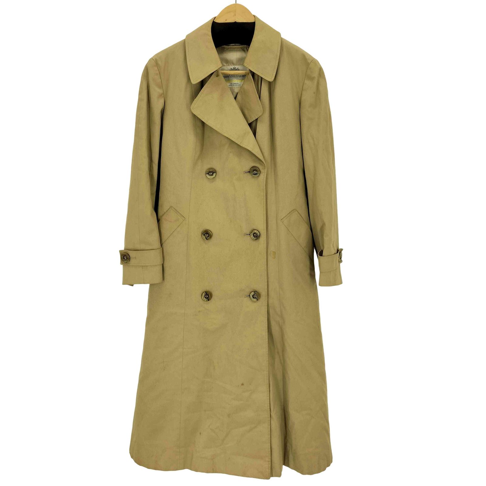 美品 70s 80s アクアスキュータム トレンチコート ライナー チェック アクアスキュータム AQUASCUTUM 70-80s カナダ製 AQUA5 チェック