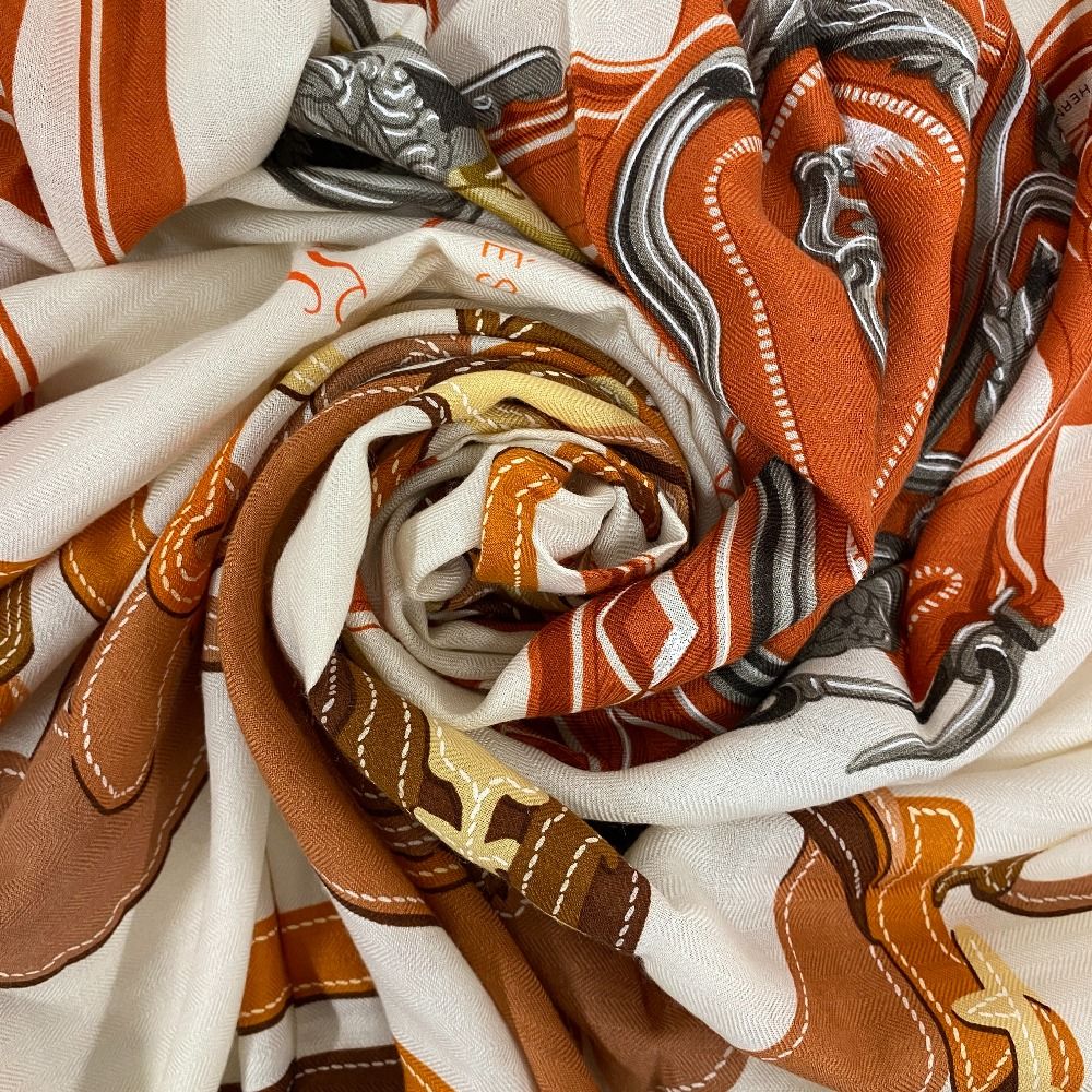HERMES エルメス シルク ストール ショール マフラー タグ付き